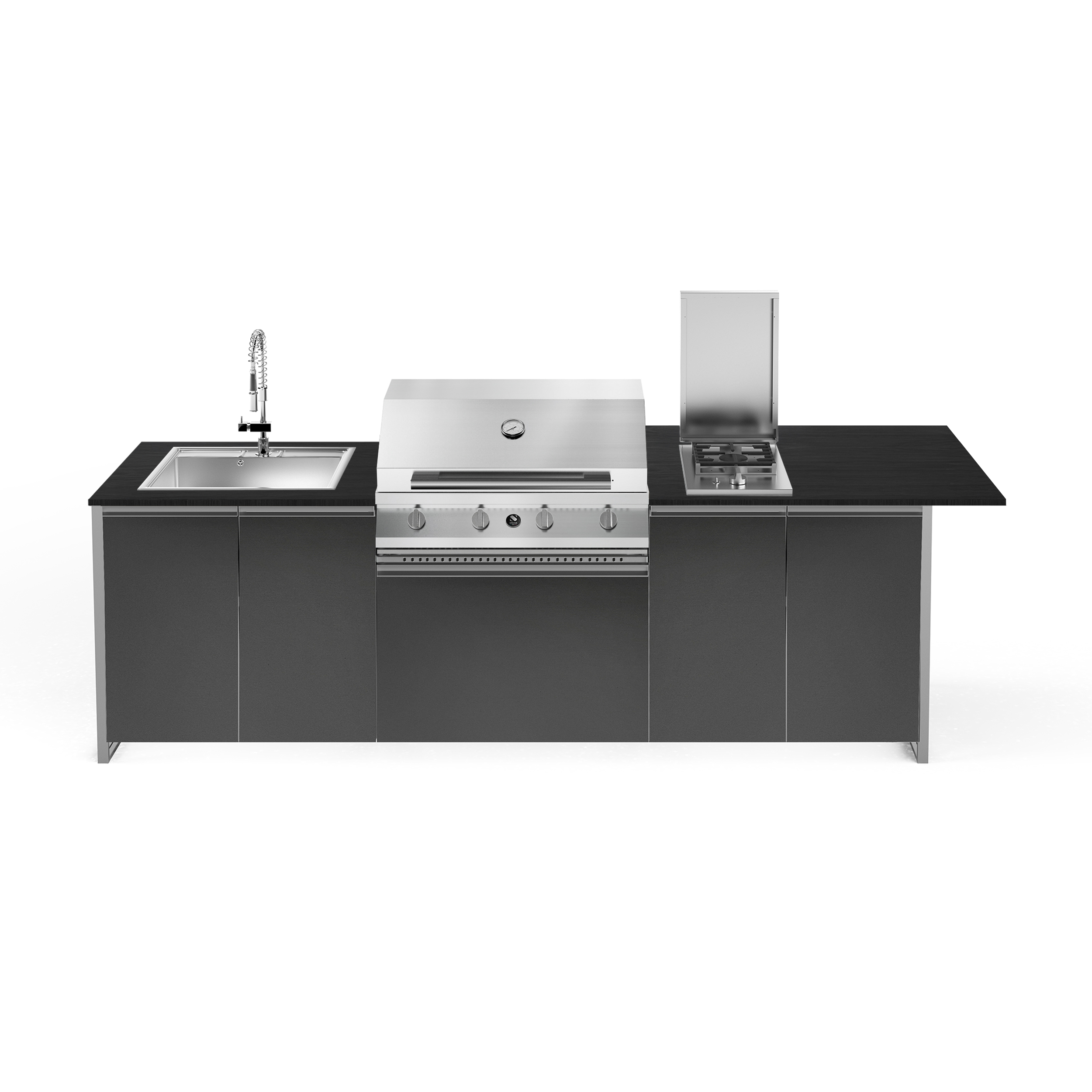 ΚΟΥΖΙΝΑ ΕΞΩΤΕΡΙΚΗΣ ΧΡΗΣΗΣ STEEL GEA BRENTA31080-QL-NA-CR | BBQ STEEL 90εκ. | ΝΕΡΟΧΥΤΗΣ 75εκ. | ΕΣΤΙΑ ΑΕΡΙΟΥ 3